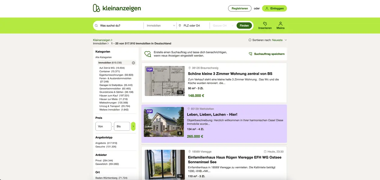 Kleinanzeigen Scraper