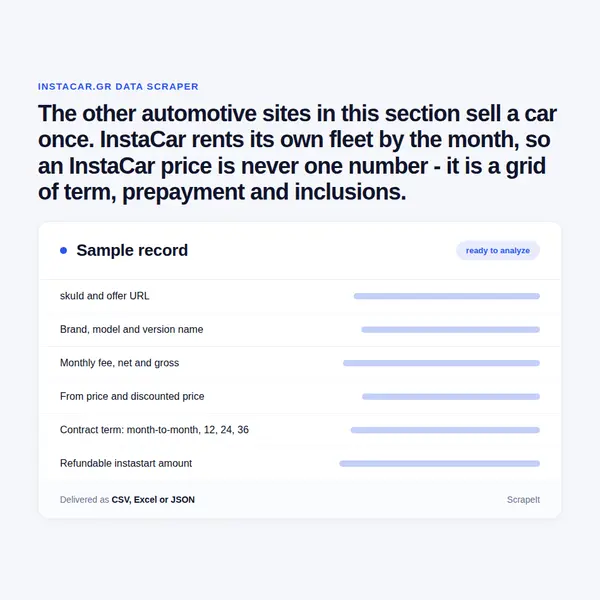 InstaCar Scraper