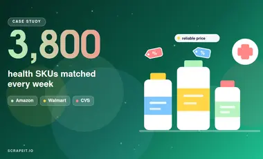 Amazon, Walmart and CVS Price Monitoring for 3,800 SKUs, Matched Weekly