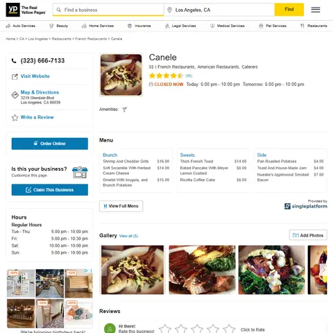 What We Extract from Yellow Pages