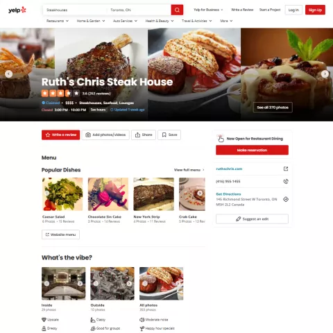 What We Extract from Yelp