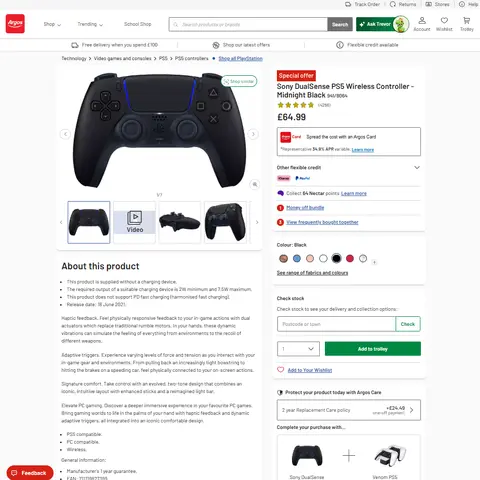 Key Data Collected from Argos