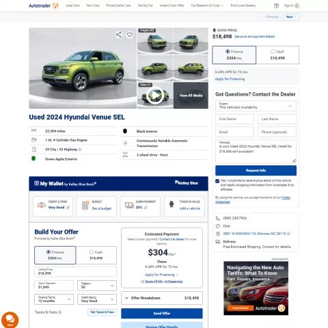 What the Autotrader Scraper Extracts