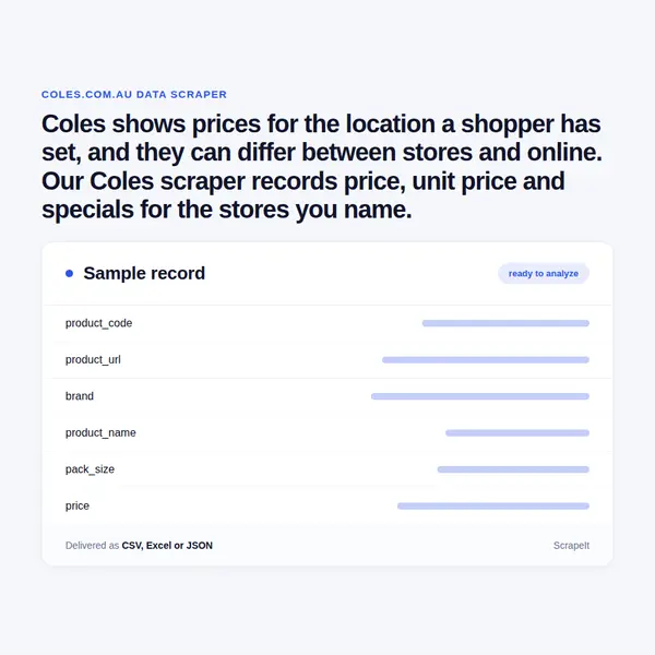 Coles Scraper