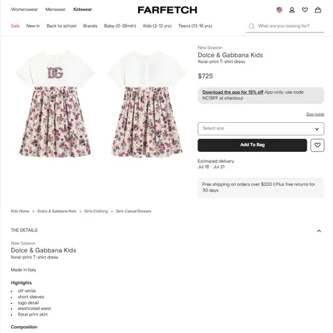 What We Extract from Farfetch
