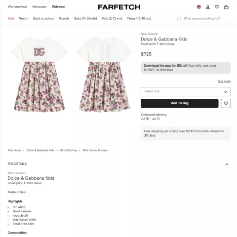 What We Extract from Farfetch