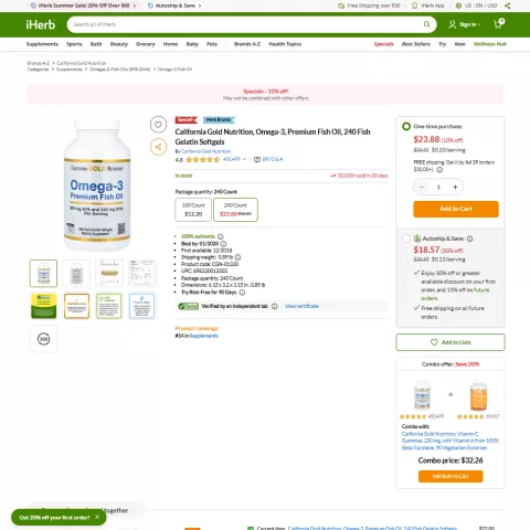 Key Product Data Captured by Our iHerb Scraper