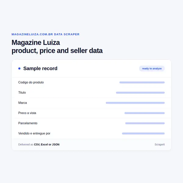 Magazine Luiza Scraper