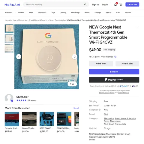 Fields We Pull From a Mercari Listing