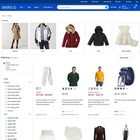 What Data We Extract from Sears