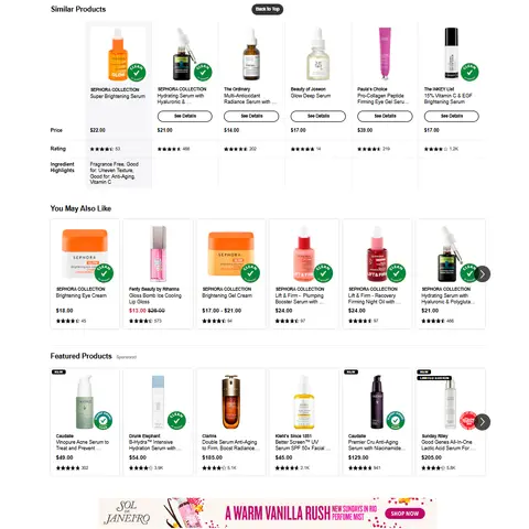 What Sephora scraping leaves out, and why