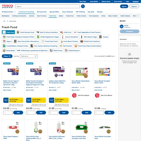 What we extract from Tesco listings