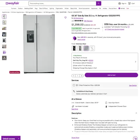 What We Extract from Wayfair