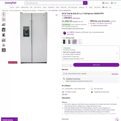 What We Extract from Wayfair