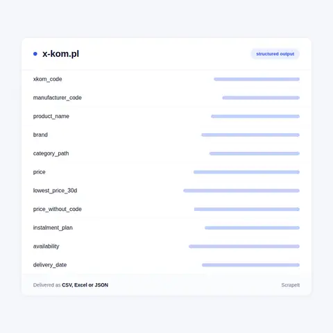 x-kom product data we extract