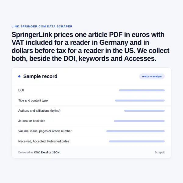 SpringerLink Scraper