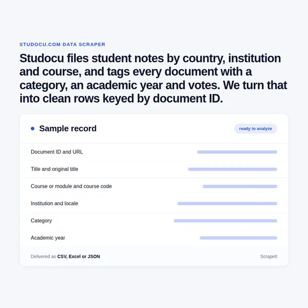 Studocu Scraper