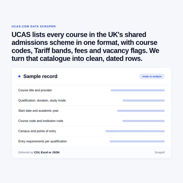 UCAS Scraper