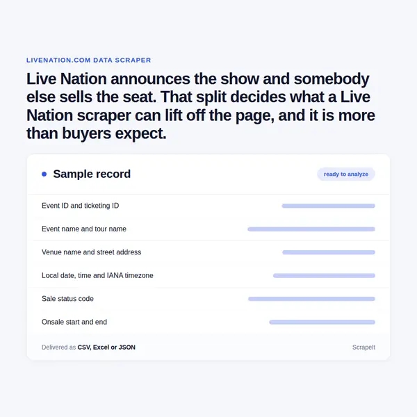 Live Nation Scraper