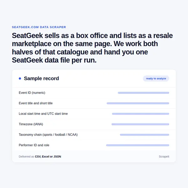 SeatGeek Scraper