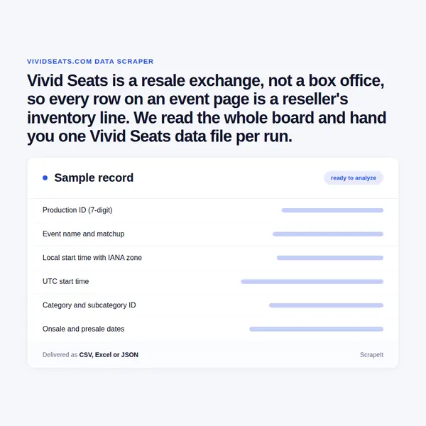 Vivid Seats Scraper