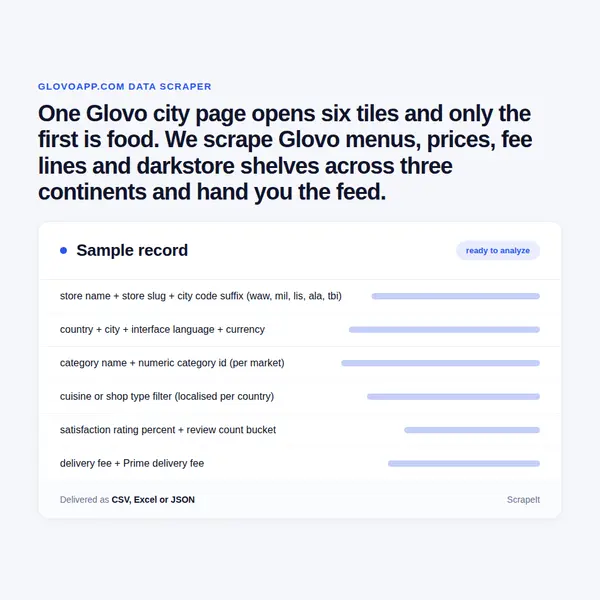 Glovo Scraper