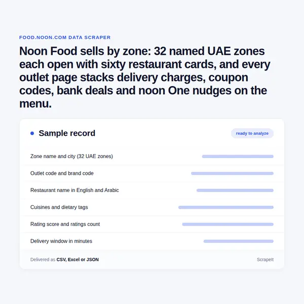 Noon Food Scraper