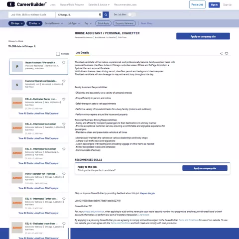 What We Scrape on CareerBuilder.com