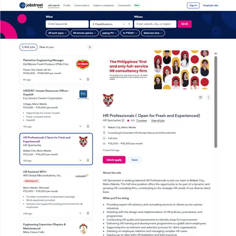 What We Scrape from JobStreet