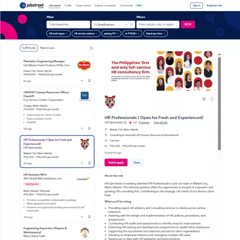 What We Scrape from JobStreet
