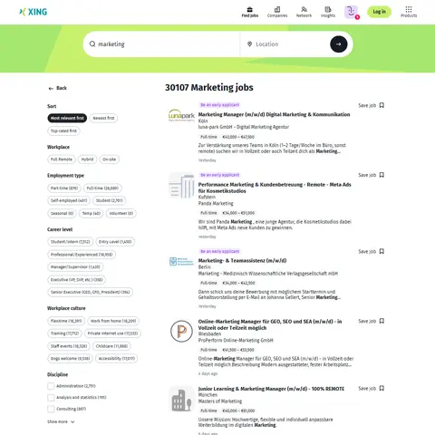 Additional Insights from the XING Scraper