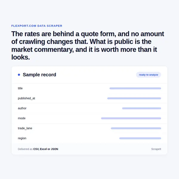 Flexport Scraper