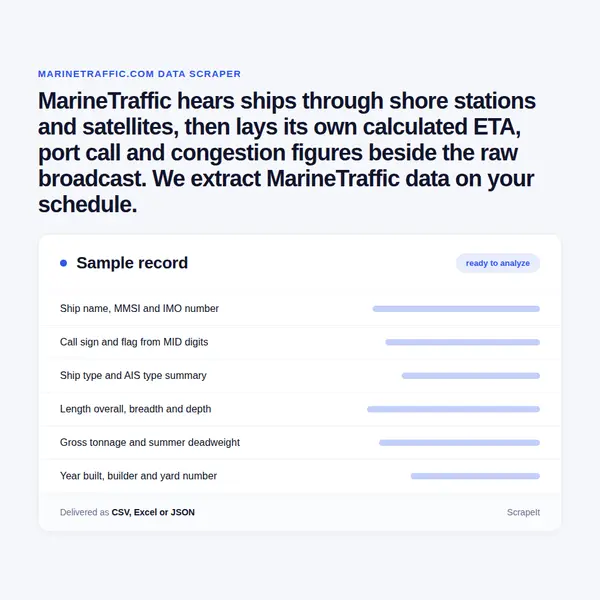 MarineTraffic Scraper
