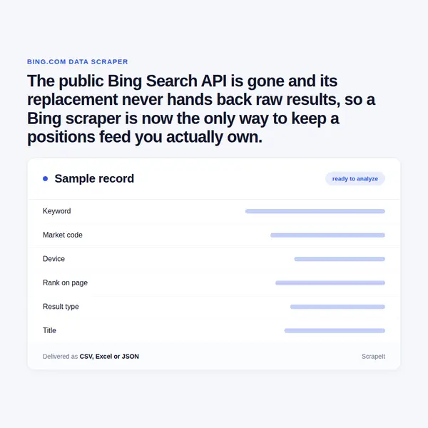 Bing Scraper