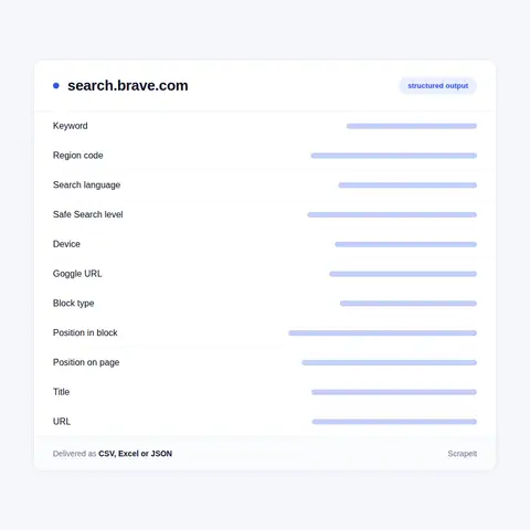Brave Search Data From Every Block on the Results Page