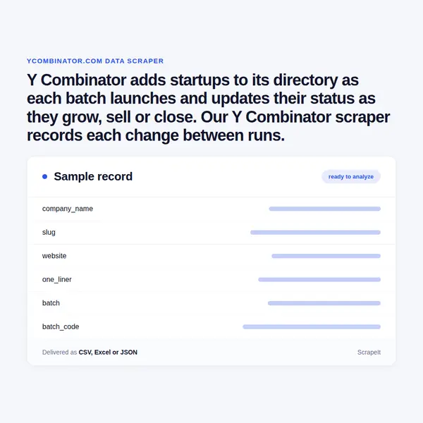 Y Combinator Scraper