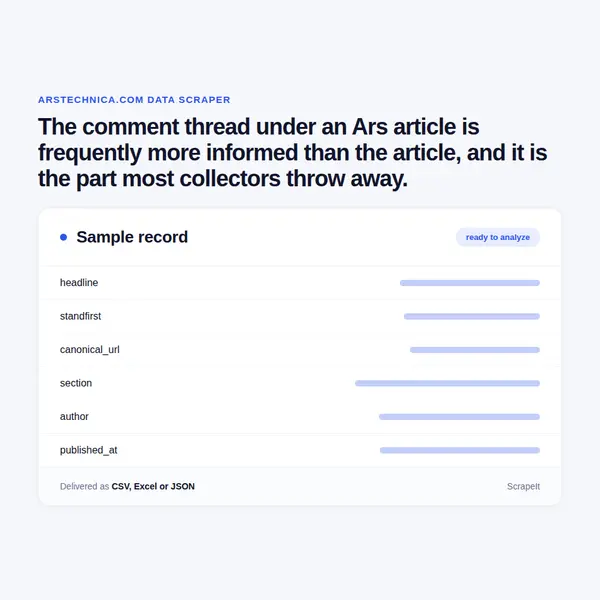 Ars Technica Scraper