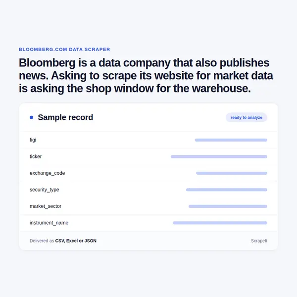 Bloomberg Scraper