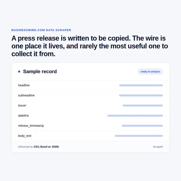 Business Wire Scraper