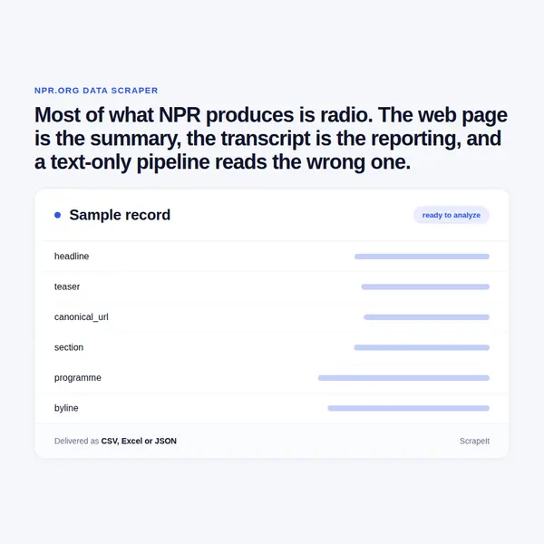 NPR Scraper