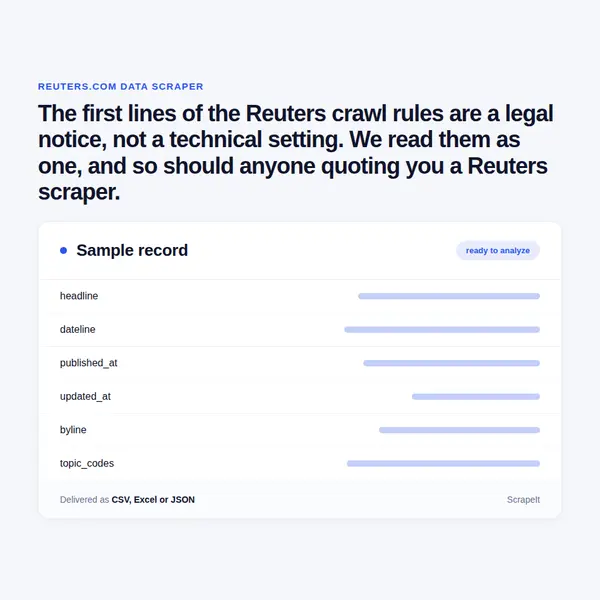 Reuters Scraper