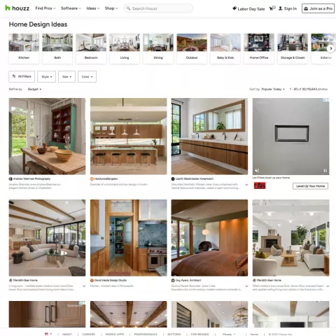 Core Data Collected with the Houzz Scraper