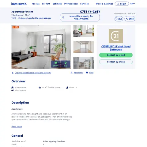 What We Extract from Immoweb