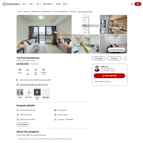 What the PropertyGuru Scraper Extracts