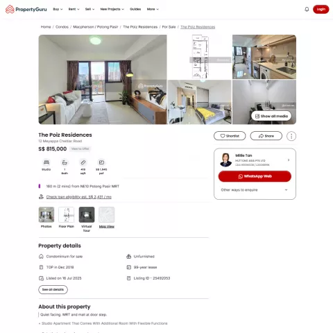 What the PropertyGuru Scraper Extracts