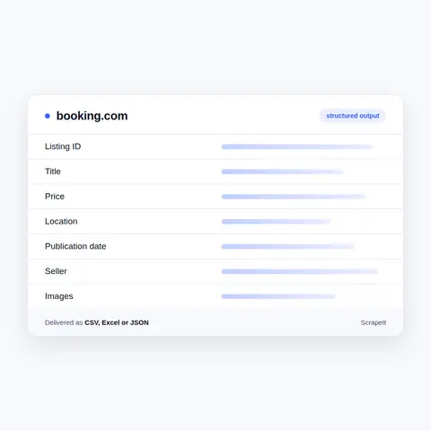 Booking hotel scraper: what we collect