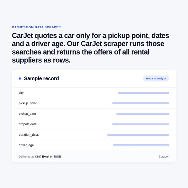 CarJet Scraper