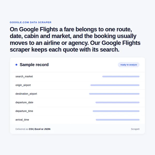 Google Flights Scraper