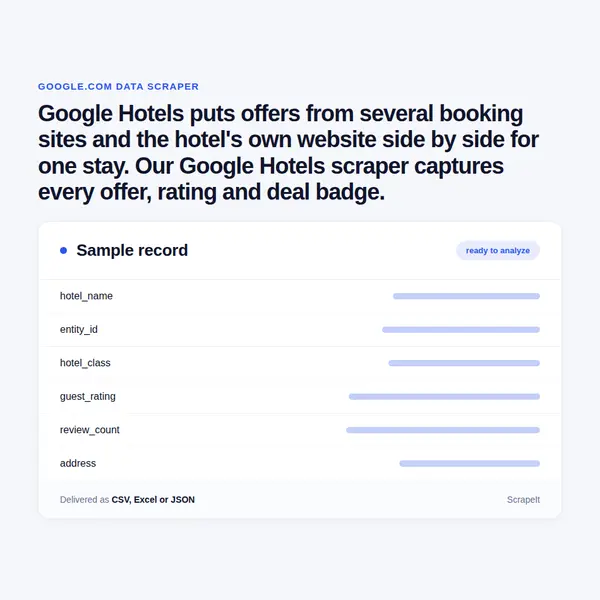 Google Hotels Scraper