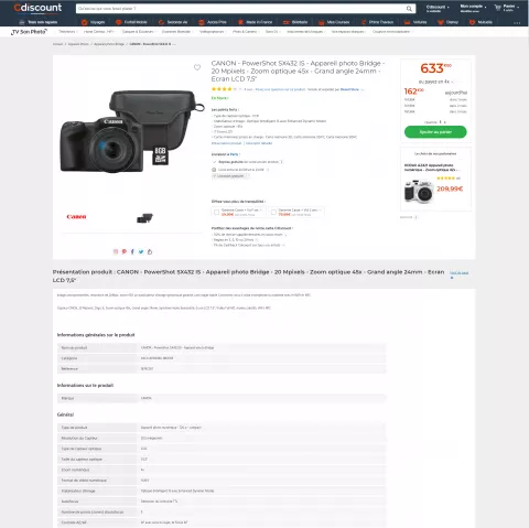 Cdiscount Product Page